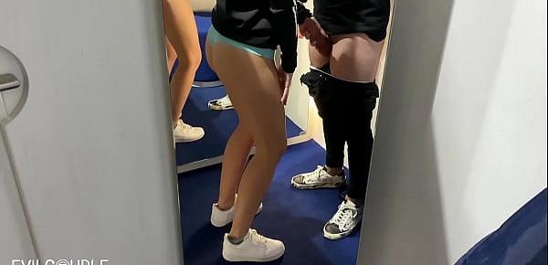  Risky Blowjob in the Dressing Room ( almost got Caught) - Amateur